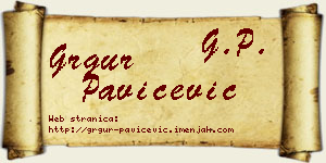Grgur Pavičević vizit kartica